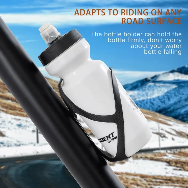 HUALONG No Logo 3K Carbon Fiber Bicycle Water Bottle Cage MTB Road Bike Water Bottle Holder Cages Matte Black, Weight (19±2g) 2